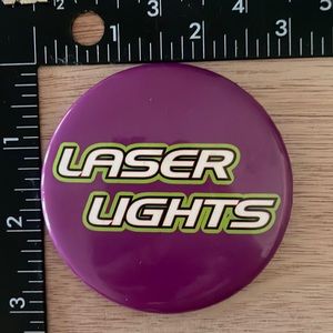 Laser Lights Pin Back Button
